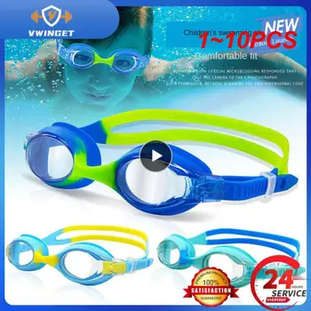 1-10 бр., Професионални цветни детски силиконови очила за плуване, Фарове за UV очила за Плуване Водоустойчив Силиконови очила за плуване