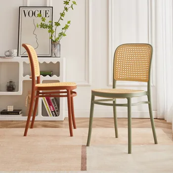 2 бр. Скандинавските столове за кухня, дебели пластмасов стол за ресторант, творчески кът, столове с дупки, универсална мебели за дома
