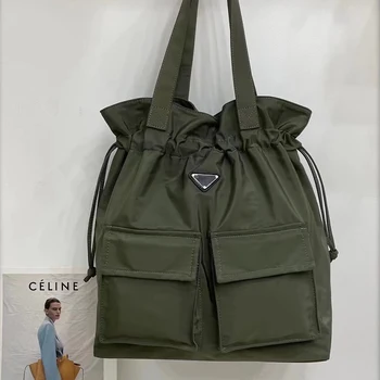2023 Г. с Нова дизайнерска чанта Унисекс с джоб на съвсем малък, лека водоустойчива найлонова чанта на съвсем малък, Голям голям чанта през рамо