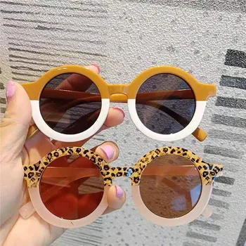 2023 Детски Леопардовые слънчеви очила Класически Слънчеви очила за улицата, За момчета И момичета Цвят Предпазват очите Слънчеви очила с UV400 За деца