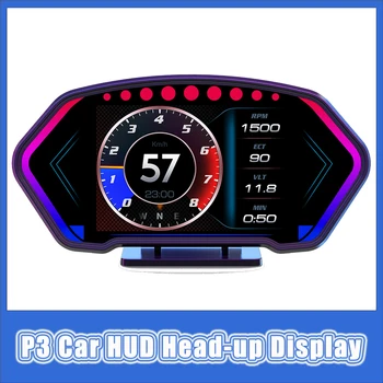 2023. Нов автомобил HUD дисплей БДС + GPS с двойна система за Измерване на наклон, Акселерометър, Оборотомер, Километраж с 9 функции аларма
