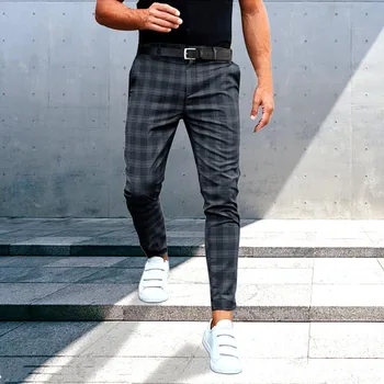 2023 Нови Мъжки Бизнес Ежедневни панталони с ретро Дизайн, Прави Дълги Панталони, Мъжки Пролетно-Есенните Модни улични панталони