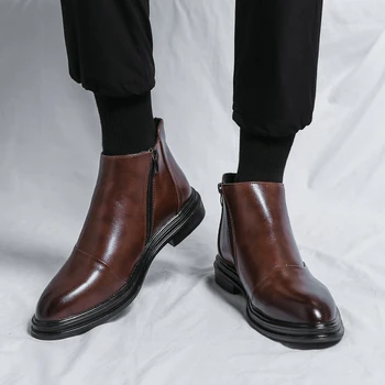 2023 Нови Черни Мъжки обувки 
