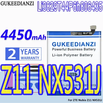 4450 ма GUKEEDIANZI Батерия Li3829T44P6h806435 За ZTE Nubia M2 Lite M2Lite NX573J M2 PLAY NX907J Z11 NX531J с безплатни инструменти