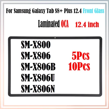 5 Бр. 10 бр. За Samsung Galaxy Tab S8 + Plus X800 SM-X800 X806/B/U/N LCD дисплей на Предния Сензорен екран Външна леща Стъклен Панел С лепило ЗЗД