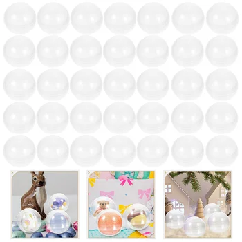 50 бр. прозрачни детски играчки във формата на миди, кръгли капсули, празни малки пластмасови детски