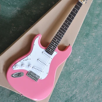 6-Струнен Розова Електрическа китара за лява Ръка с Адаптивни брачните от розово дърво