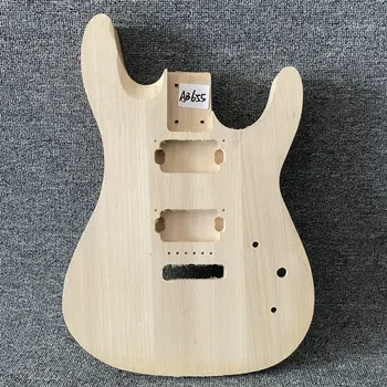 AB655 Недовършени корпуса на електрическа китара САМ Гитарная детайл, Без да се бои Масивна липа с 2 звукоснимателями Хамбакер Дясна ръка