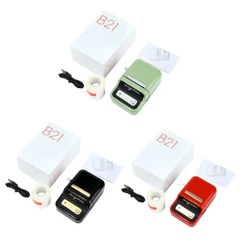 B21 Barcode Label Maker Безжичен Термопринтер За Офис Търговски Джобен Мини Bluetooth принтер С етикет