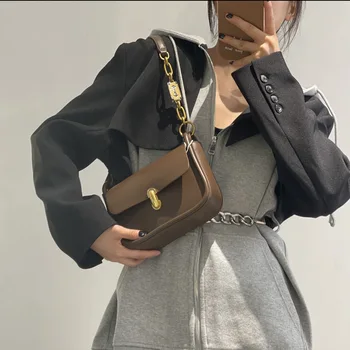 COA-03 Нова Висококачествена Луксозна малка квадратна чанта, кожена дамска чанта през рамо, безплатна доставка