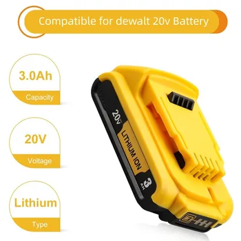 De Batería litio para DeWalt, repuesto de 20V, 3AH, DCB203, 18v, 20V, Max, DCB206, DCB205, DCB204, herramientas electricas