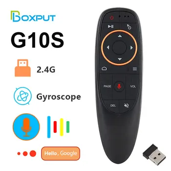 G10S Air Mouse Гласова Дистанционно Управление на 2.4 G Безжична Жироскопи IR Обучение за H96 MAX X88 PRO X96 MAX Android TV Box