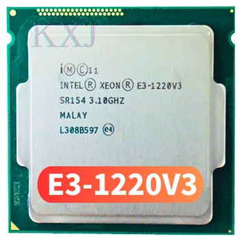Intel Xeon E3-1220 E3 v3 1220v3 E3 1220 v3 3,1 Ghz се Използва Четириядрен процесор Quad-Тема 80 W CPU LGA 1150
