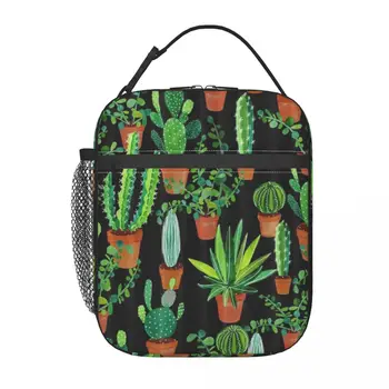 Kaktus Кактус, студентски училищна чанта за обяд, Оксфорд ланчбэг за офис, пътуване, къмпинг, термоохладитель, обяд-бокс