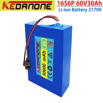 Kedanone 21700 Литиева батерия 16S4P 60V 20Ah 1000W-3000W Електрически Велосипед, Мотоциклет, Скутер, Батерия + 67,2 V 3A Зарядно устройство