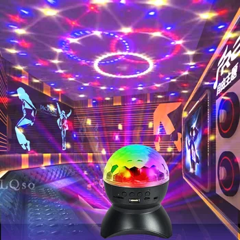 RGB LED DJ Етап Светлини Bluetooth Аудио USB Акумулаторна Въртящата Дискотека, Магически Топка, Проектор, Лампа, Авто Бар, Атмосферата KTV