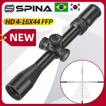 SPINA HD Оптика 4-16x44 FFP Оптичен мерник в Първата фокусната равнина Страничен Паралакс MOA Тактически ловен оптичен мерник For.308.556
