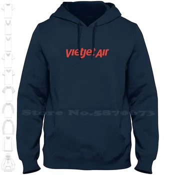 VietJet Air Лого на марката Лого 2023 Hoody С качулка най-Високо качество на Графични Качулки