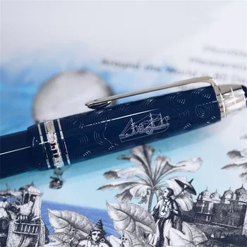 благородна синя химикалка химикалка с валяк 163 MB/Химикалка писалка/Писалка бизнес офис-канцеларски материали класика За писане шариковыми дръжки Подарък
