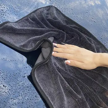 Быстросохнущее кола кърпа, впитывающая кърпа от микрофибър за измиване на автомобила, без разводи, с огледален блясък, предпазва боята, без кърпичка за автомобили