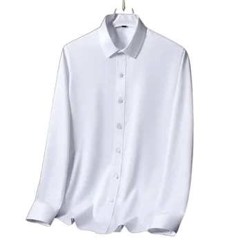 Бяла риза, мъжки бизнес облекло с дълги ръкави, работно облекло, риза, костюм с къси ръкави, пролетно-есенна ежедневни работни дрехи