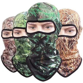 Велосипедна Балаклава Военен Камуфлаж в Джунглата, защита от качулка за Лов, риболов, Военна Тактическа игра, шал върху цялото лице, маска на главата