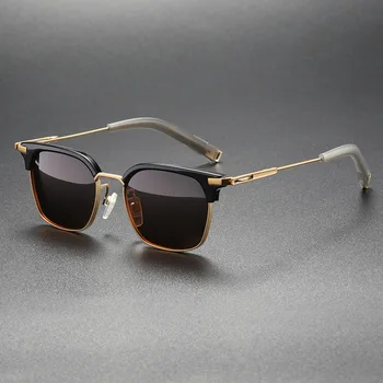 Висококачествени Овални поляризирани слънчеви очила от винтажного сплав, женски Мъжки слънчеви очила с антирефлексно покритие, слънчеви очила за шофиране, защита UV400 на открито