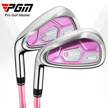 Дамски стика за голф PGM G300 1бр 7 # Желязна Лявата ръка, Единична Тренировочная от неръждаема Стомана, Въглеродна, Розово TIG025