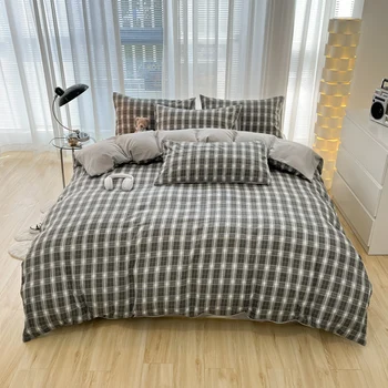 Домашен спално бельо, Стеганое одеяло на ивици 150x200 различни размери, пухени от полиестер, размер на бвп Queen Size с цип за целия сезон