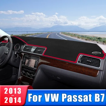 Капак табло на автомобила за Volkswagen VW Passat B7 2013 2014 Инструмент маса, козирка, мат, нескользящая тампон, Аксесоари