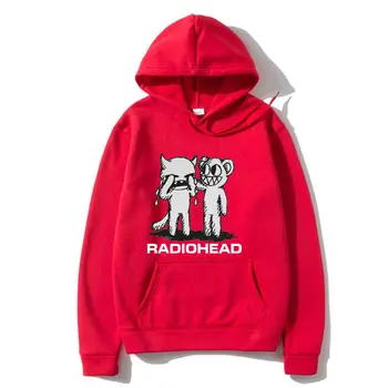 Качулки Radiohead с принтом пънк-инди-рок група, Градинска дрехи За Мъже И Жени, Качулки Оверсайз с качулка, Пуловер в стил хип-хоп, спортен Унисекс костюм