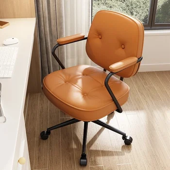 Компютърен стол за офис, стол-лифт, Въртящо се кресло, Удобно Просто седалка с облегалка, Спалня, Обща маса, Мебели за столове