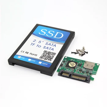 Конвертор адаптер TF Micro SD Sata, Бърз Трансфер на карти с памет SDHC/SDXC карта конвертор за Sata 7 + 15П с пластмасов корпус