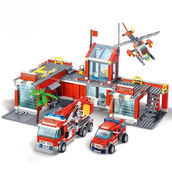 Модел на пожарната CITY 8051, градивни елементи, Пластмасови тухли 