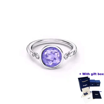 Модерен и очарователен пръстен с лилави кристали са подходящи за носене красиви жени, повишаване на елегантност и благородство