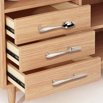 Модни дръжки за чекмеджета, креативен дизайн на кухненски ножове, лъжици, вилици, дръжки за кухненските шкафове, Аксесоари за шкафове