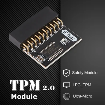 Модул за защита, криптиране и TPM 2.0 платформа за Gigabyte; 20-пинов конектор дънната платка; Модул за смяна на дънната платка; 20/1-пинов конектор