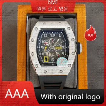 Мъжки часовник NVF 904l Автоматични механични часовници е от неръждаема стомана 43 мм-RM