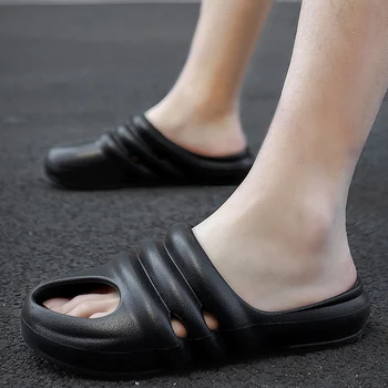 Мъжки чехли 2023 Дамски Домашни чехли За баня, басейн, нескользящие сандали на платформа За жени, Мъжки Домашни пързалки