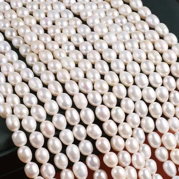Мъниста от естествени перли във формата на ориз от gourmet форма, с елегантен външен вид за самостоятелно производство на бижута, гривна и колие ръчна изработка, дължина 36 см