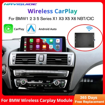 Навигация Безжичен Автоматичен Модул Apple CarPlay Android за BMW CIC NBT System 1 2 3 5 Серия X1 X3 X5 X6 F10 F11 F07 E84 E70 E71