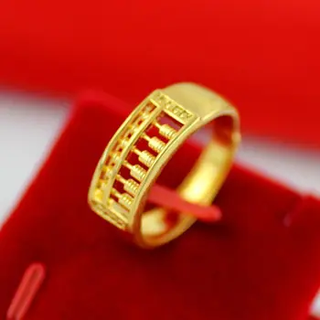 Нежен златист цвят за унисекс математически бижута с цифри, Сметки от неръждаема стомана, пръстен на пръста си, за да създадете пръстен, титанов пръстен