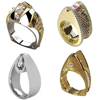 Ново творческа геометрично треугольное пръстен, популярно модно защитно пръстен за атака, бижута в Европа и Америка