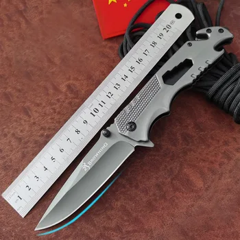 Популярният Висококачествен сгъваем нож от ленена стомана D2, сгъваем нож на улицата, Преносим походный нож, нож за оцеляване на открито