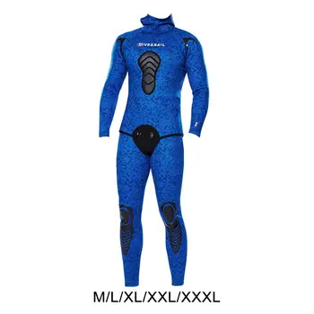 Пълен водолазен костюм, мъжки hoody с качулка, студен отделни бански костюм от две части, 3 мм, Екипировка за гмуркане, каране на Каяк, гмуркане с шнорхел, сърф