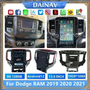 Радиото в автомобила 13,6 ИНЧА Android 12 За Dodge RAM 2019-2021 Android Авто Стерео Мултимедиен плейър GPS Навигация Carplay Главното устройство