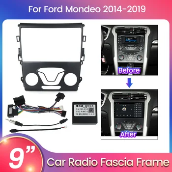 Рамка главното устройство 2 Din, комплект тапицерия на предната стерео DVD за Ford Mondeo 2014-2019, скоба за панел автомобилен мултимедиен радио