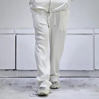 Реколта Обикновена Дизайнерски Панталон в рубчик, мъжете прави Дълги Панталони Y2K, Градинска Мода, Свободни Мъжки Панталони Оверсайз На съвсем малък