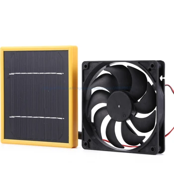 Слънчев вентилатор 6 инча с група монокристален модул на слънчеви панели в рамката на 5W12V, преносима зареждане САМ