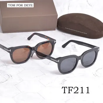 Слънчеви очила на марката Tom Класически Ацетатные, Голям размер, поляризирани TF211, Мъжки И дамски модни слънчеви очила с UV 400